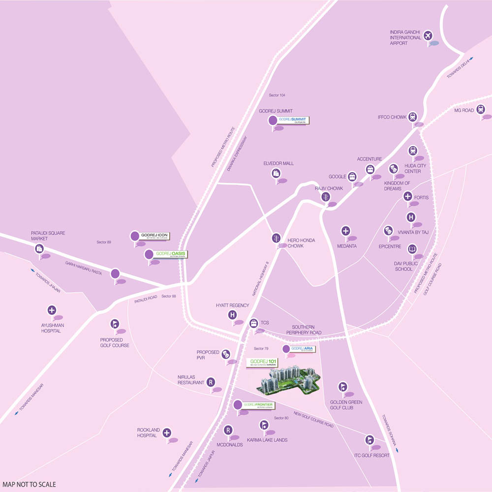 godrej 101 location map